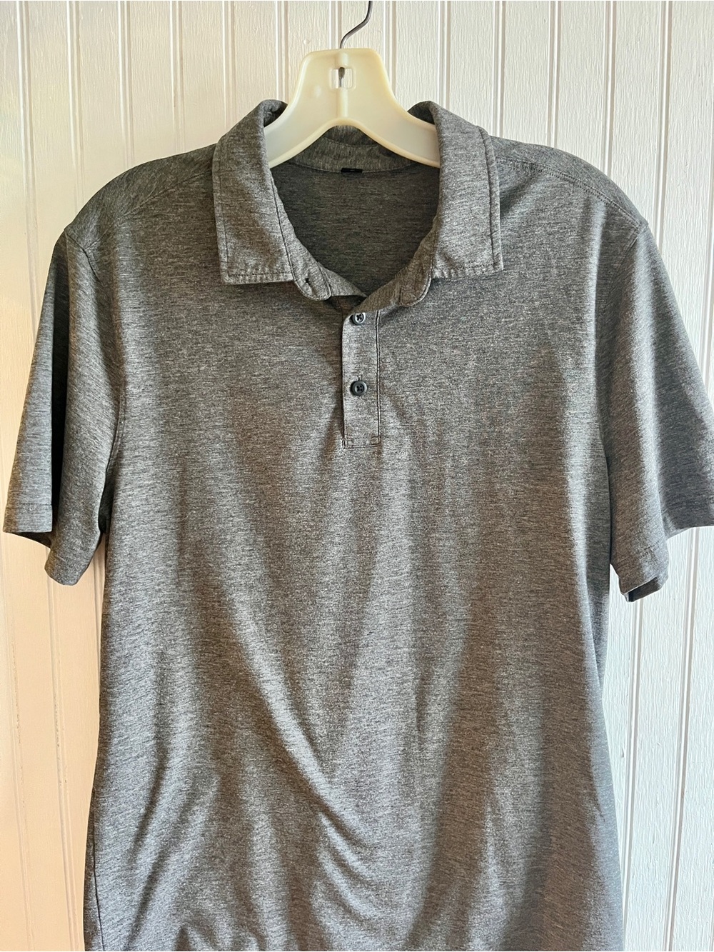 Men's Grey Polo Shirt - Classic Short Sleeve